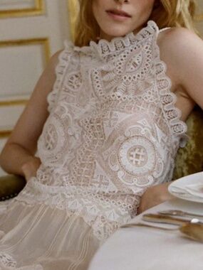 Brand new Doen Handkerchief Top in Salt Color XS